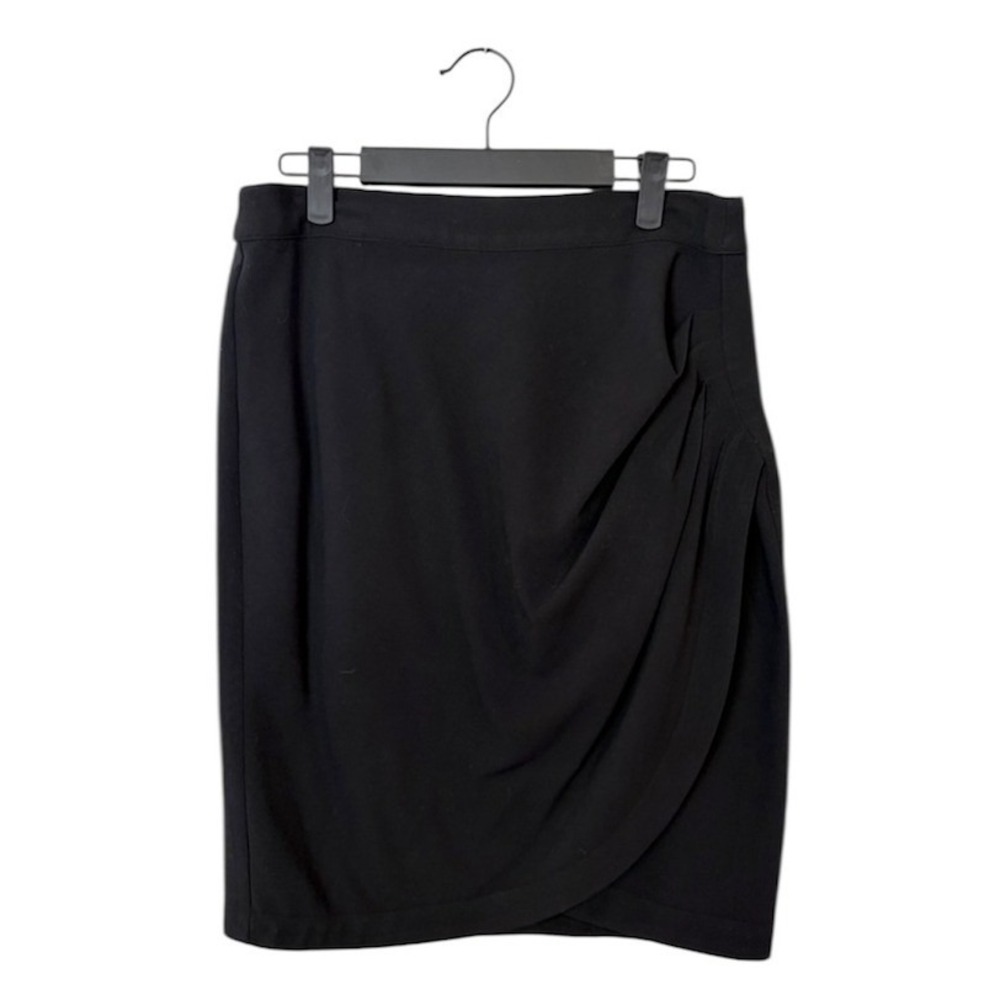 Sunny‎ Leigh Black Draped Tulip Pencil Skirt Y2K Office SIZE 6